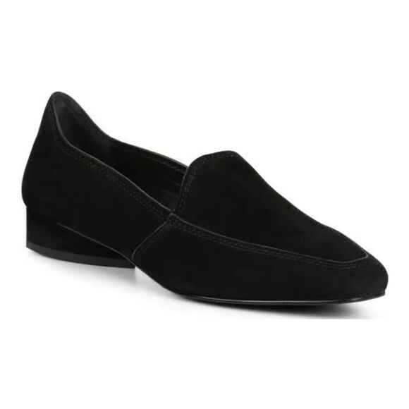 New Donald Pliner Icon Black Suede Leather Flat Loafer 8.5 - Picture 1 of 7